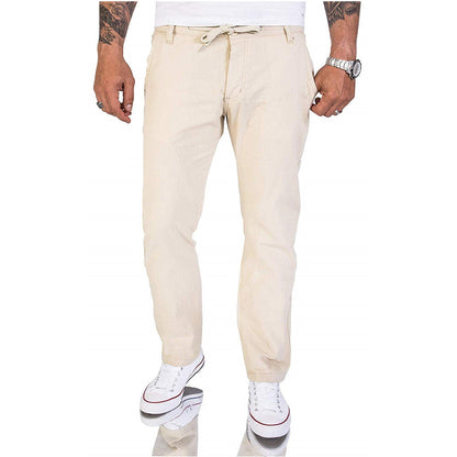 Pantalon Homme Coton Décontracté Unicolore
