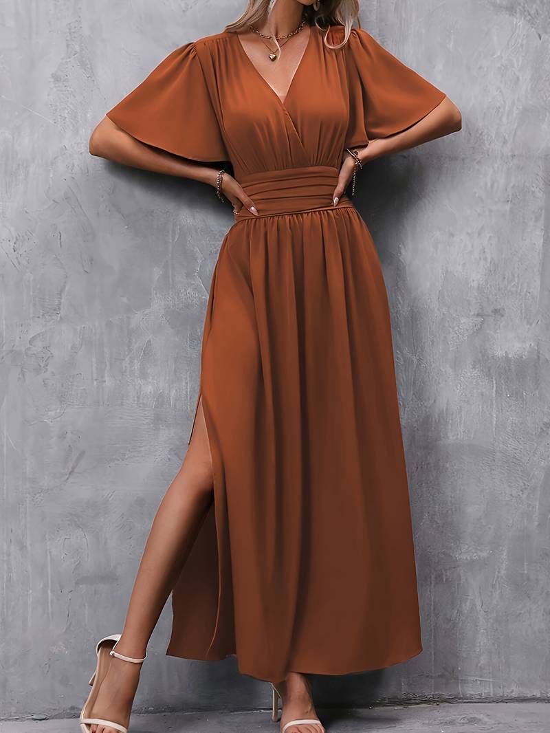 Robe Élégante Décolleté Plongeant pour Femme - PanierRoyale