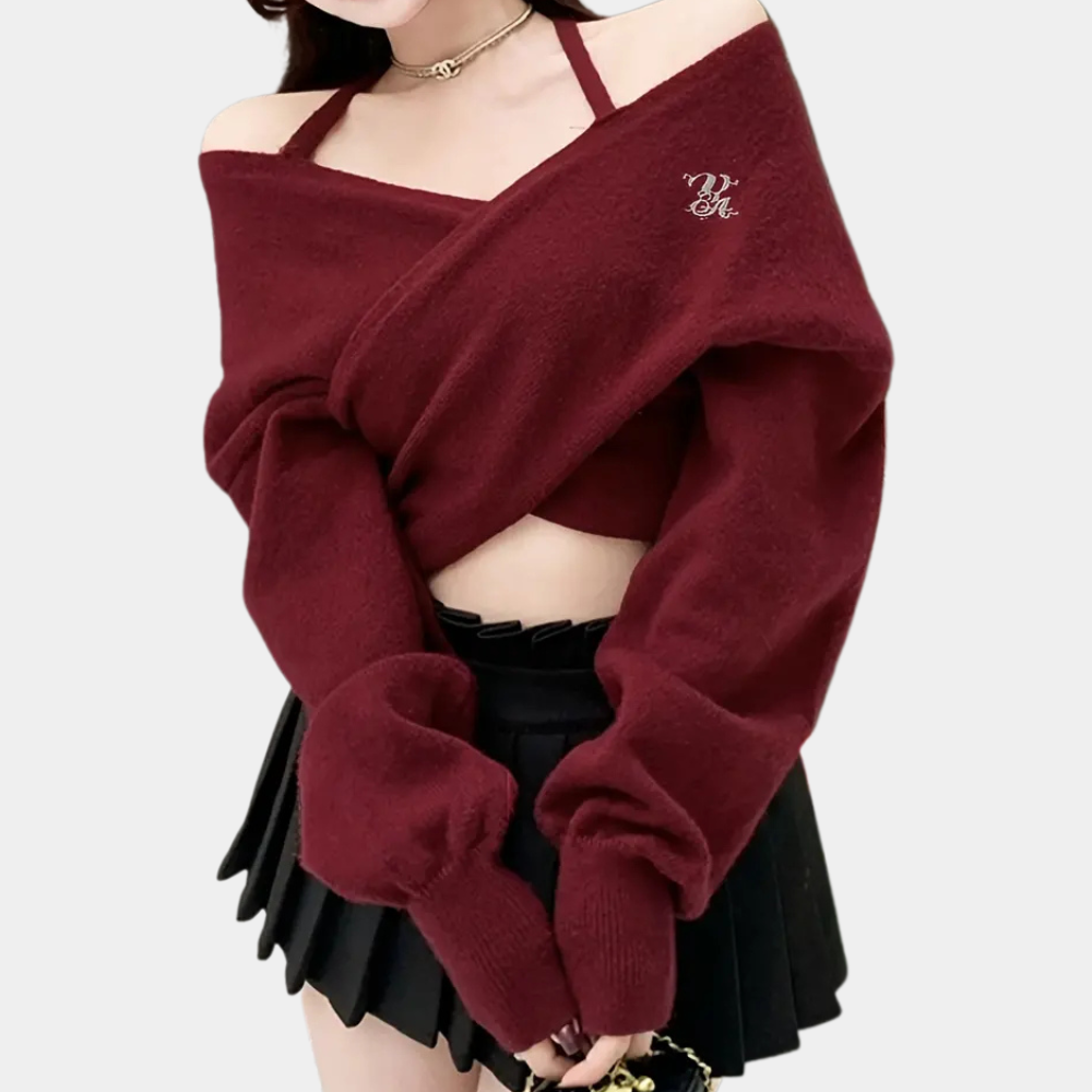 Pull Femme Décontracté Col Large