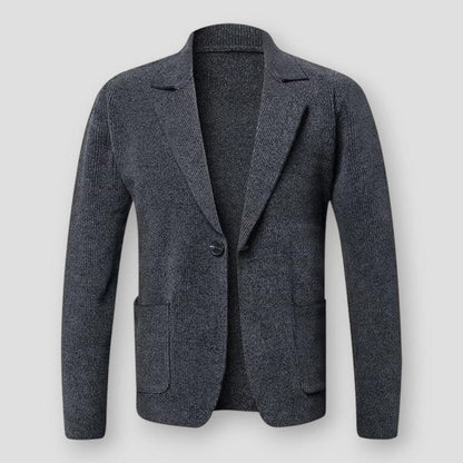 Veste Homme Élégante à Col Revers avec Fermeture Boutons