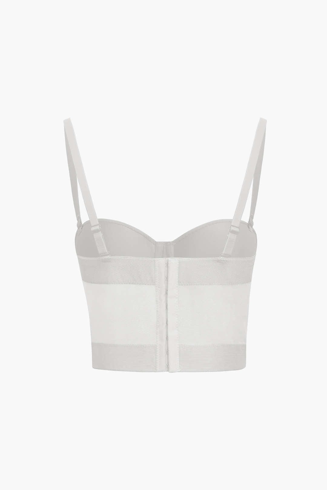 Bustier Top Push-Up avec Coupes Balconnets et Dentelle