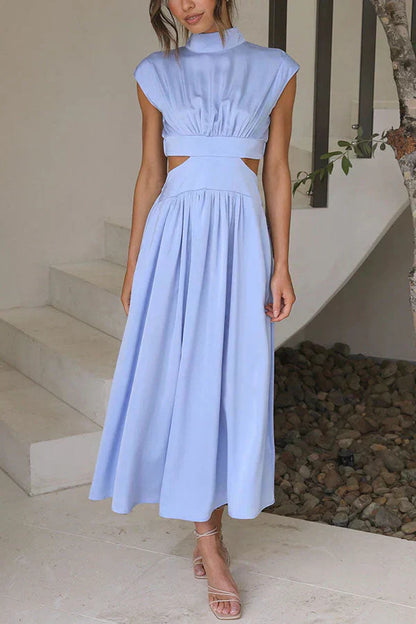 Robe Longue Femme Décontractée en Plissé Élégant - PanierRoyale