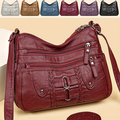 Sac à Main Cabas Femme avec Fermeture Éclair et Bretelle Ajustable