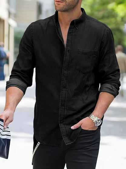 Chemise Denim Manche Longue Classique