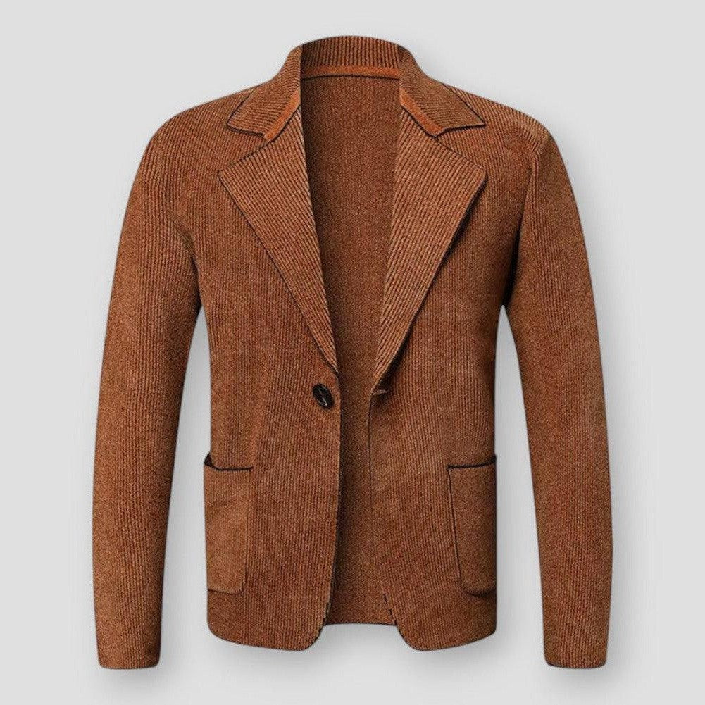 Veste Homme Élégante à Col Revers avec Fermeture Boutons - PanierRoyale