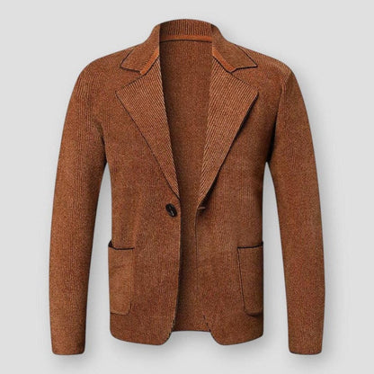 Veste Homme Élégante à Col Revers avec Fermeture Boutons - PanierRoyale