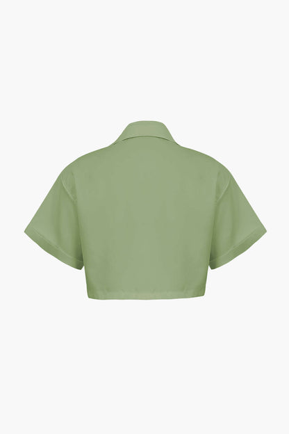 Chemise Femme Manches Courtes Col Chemisé Moderne
