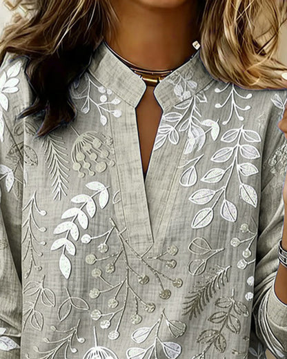 Chemisier Femme Fluidité Col V Imprimé Floral Coupe Élégante