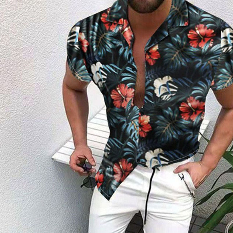 Chemise Homme Imprimée Tropical pour Été - BerlinGlamour