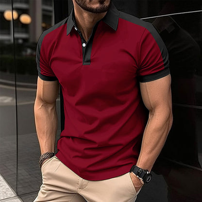 Chemise Homme Manche Courte Polo Été Décontractée