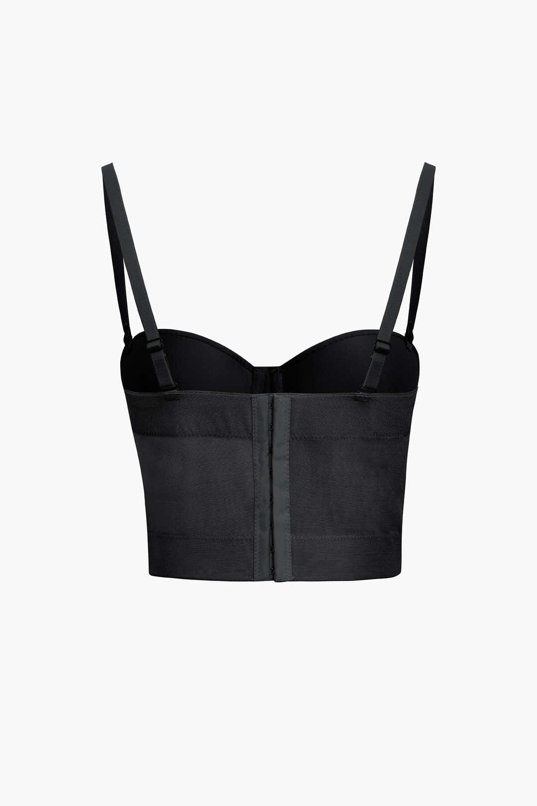 Bustier Top Push-Up avec Coupes Balconnets et Dentelle