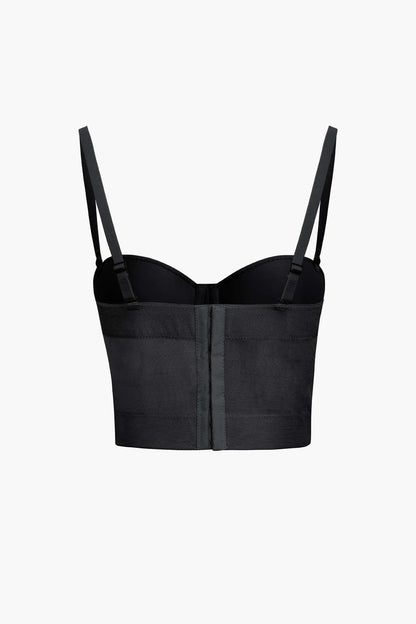 Bustier Top Push-Up avec Coupes Balconnets et Dentelle