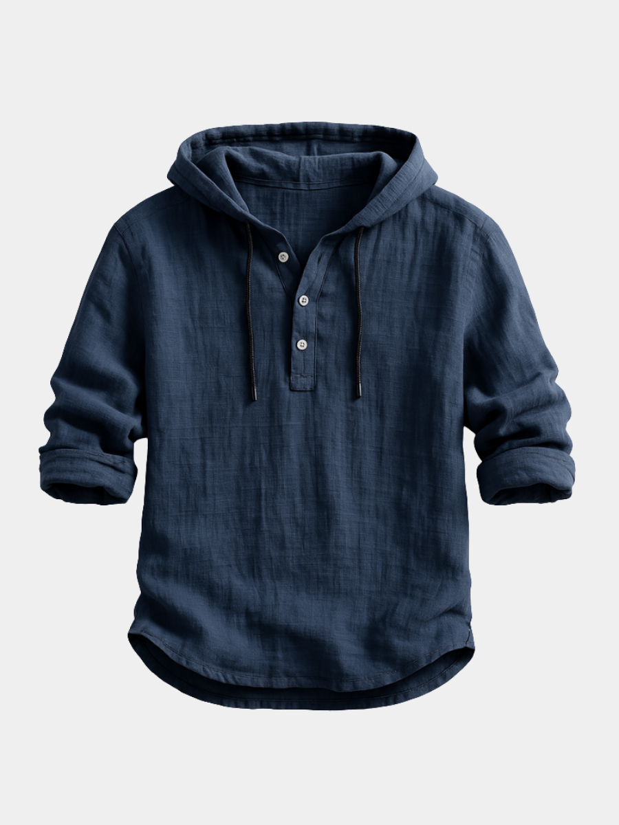 Chemise à capuche coton homme décontractée et légère - PanierRoyale
