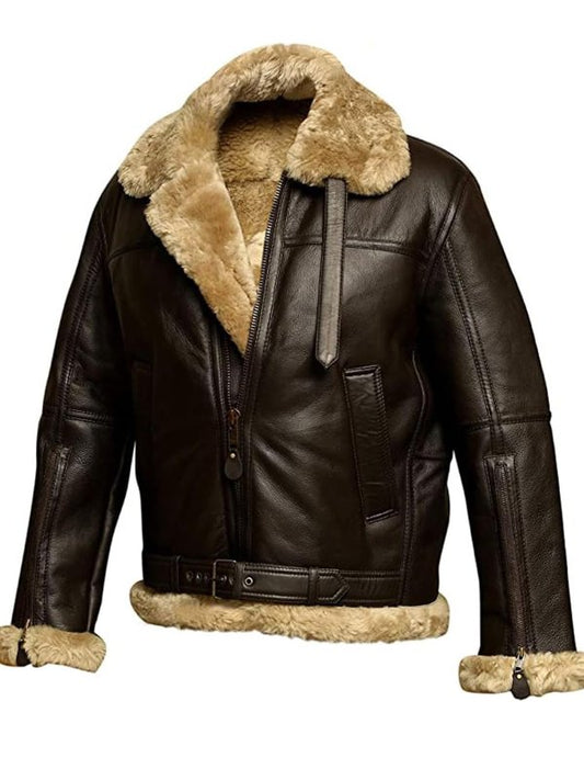 Blouson Cuir Hiver Doublé pour Homme - PanierRoyale