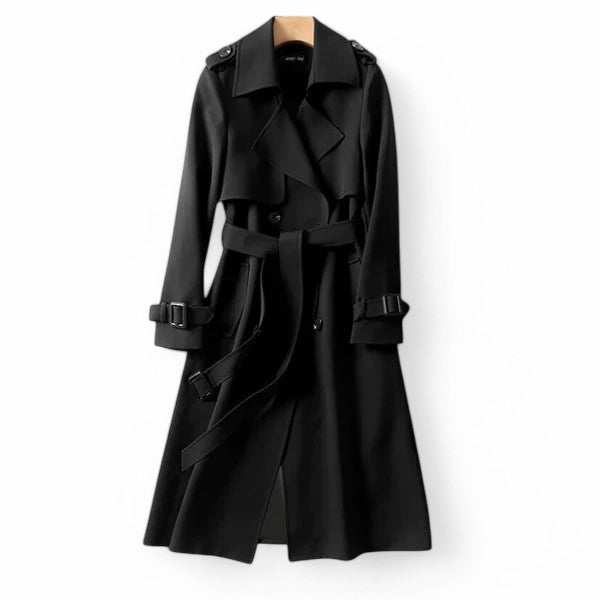 Trench-coat femme classique mi-longueur léger