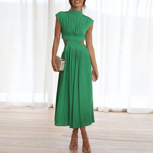 ÉléganceAnne™ – Robe Longue Femme Chic Avec Manches Courtes Confortable-1