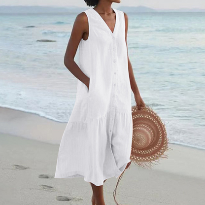 Robe Soirée Élégante Longue Manches Courtes Décolleté Profond
