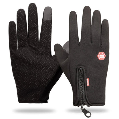 Gants d'Hiver Imperméables pour Adultes avec Fermeture Éclair