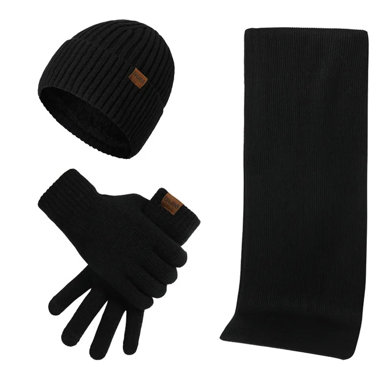 Tenue Hiver Chaud : Bonnet, Écharpe et Gants en Polaire