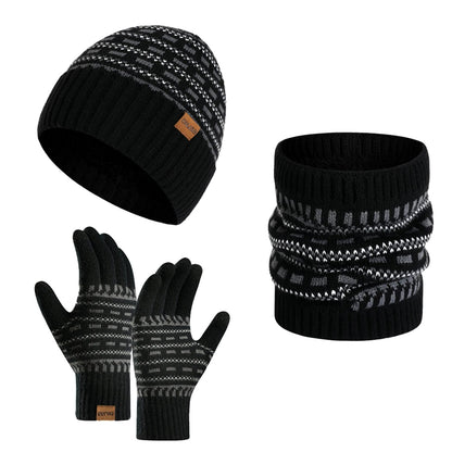 Costume Hiver Complet avec Bonnet, Écharpe et Gants pour Adulte
