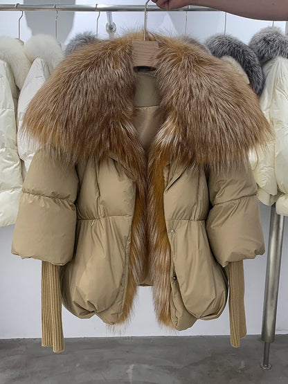 Manteau Femme Hiver Chaud avec Col Amovible