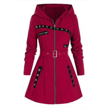 Manteau Femme Hiver Doux avec Capuche et Manches Longues