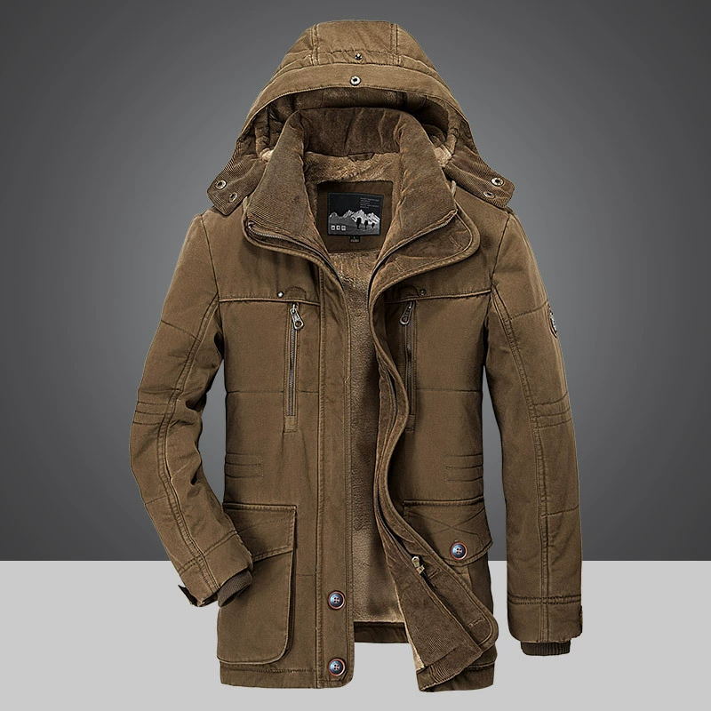 Blouson Hiver Chaud pour Homme avec Capuche Amovible - PanierRoyale