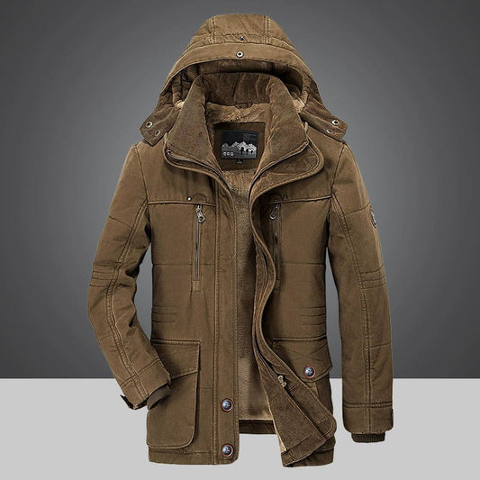 Blouson Hiver Chaud pour Homme avec Capuche Amovible - PanierRoyale