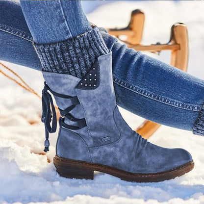 Bottes Hiver Femme Fourrées et Imperméables pour Neige