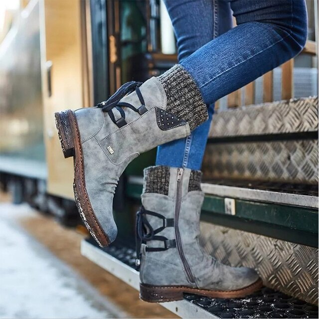 Bottes Hiver Femme Fourrées et Imperméables pour Neige