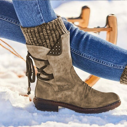 Bottes Hiver Femme Fourrées et Imperméables pour Neige