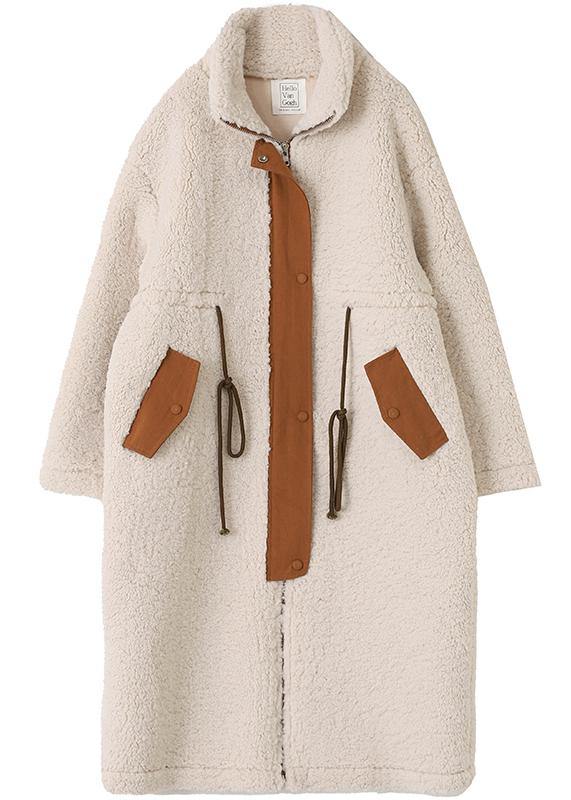 Manteau Femme Long Col Montant Réglable Hiver Chaud - PanierRoyale