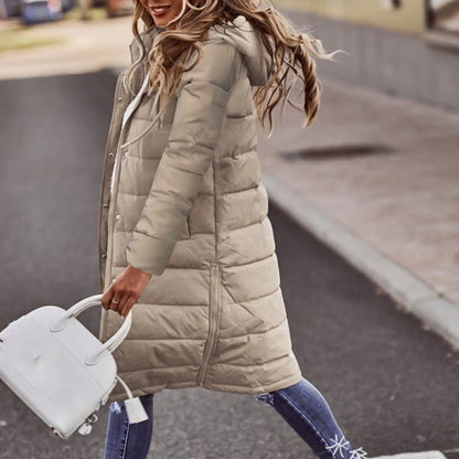 Manteau Femme Hiver Légère et Élégant avec Capuche