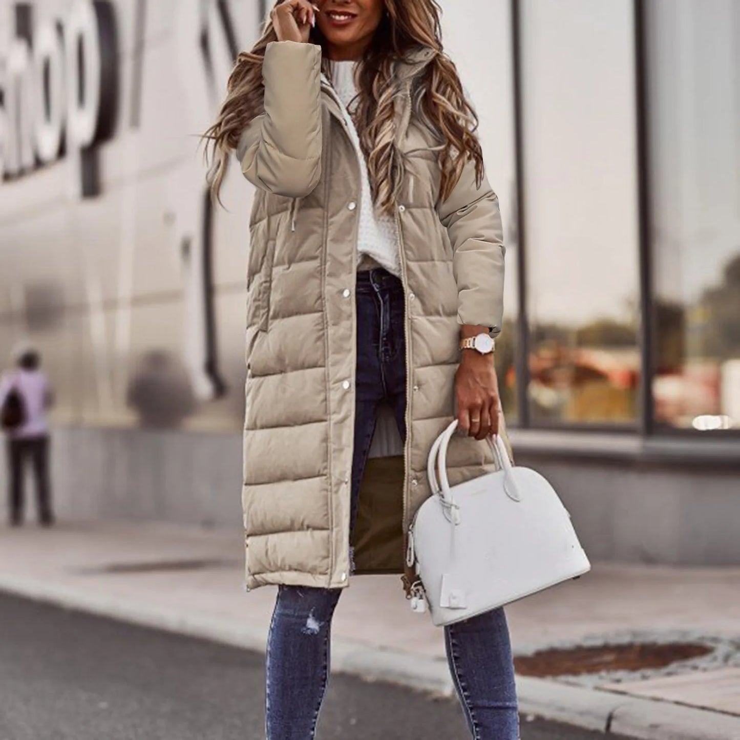 Manteau Femme Hiver Légère et Élégant avec Capuche - PanierRoyale
