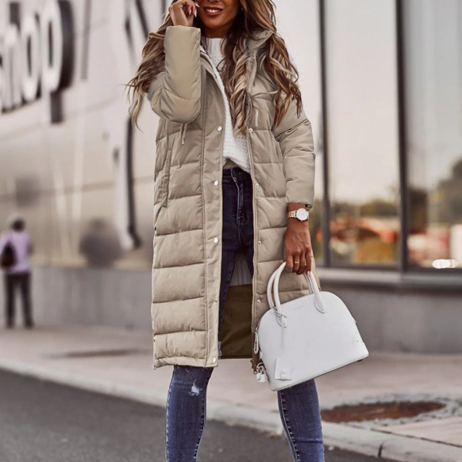 Manteau Femme Hiver Légère et Élégant avec Capuche - PanierRoyale