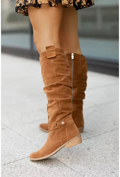 Bottes Femmes Confort avec Semelle Antidérapante et Amorti