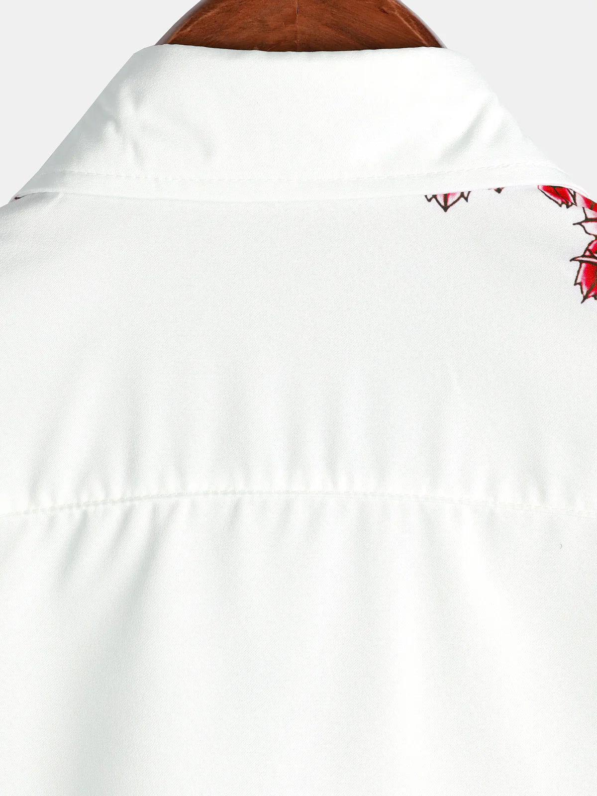 Chemise Homme Courte Manche Blanche Fleurs Été