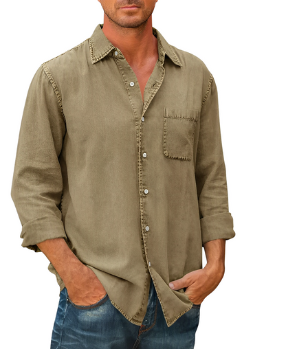 Chemise Homme Denim Manches Courtes Décontractée - PanierRoyale