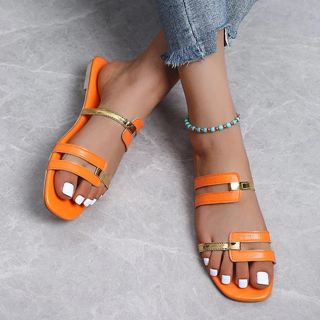 Chaussons Femmes Confortables à Bout Ouvert en Mousse Douce