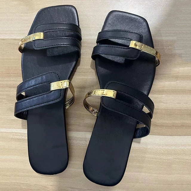Chaussons Femmes Confortables à Bout Ouvert en Mousse Douce