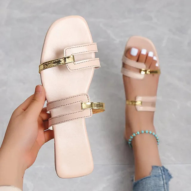 Chaussons Femmes Confortables à Bout Ouvert en Mousse Douce