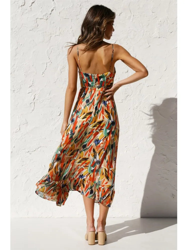 Malinda™ – Robe Longue Femme Élégante Imprimée Confortable et Fluide-2