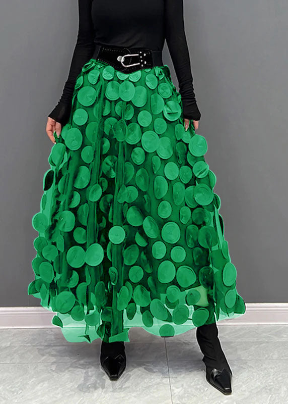 Jupe Longue Féminine en Tulle Fleuri pour Femme Élégante