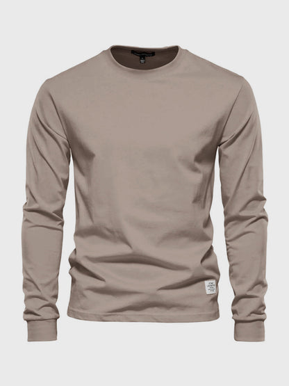 Chemise Homme Coton Manches Longues Col Rond Classique - BerlinGlamour
