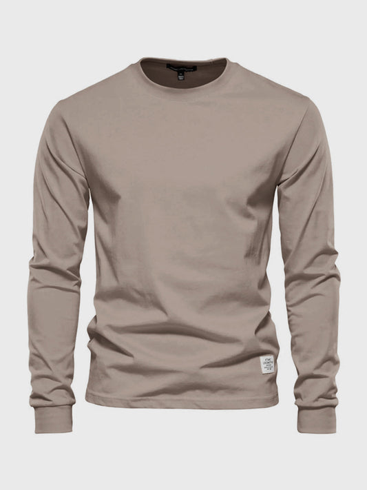 Chemise Homme Coton Manches Longues Col Rond Classique - BerlinGlamour