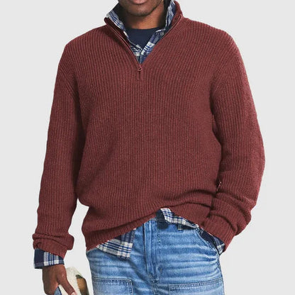 Pull Molleton Élégant pour Homme avec Fermeture Éclair