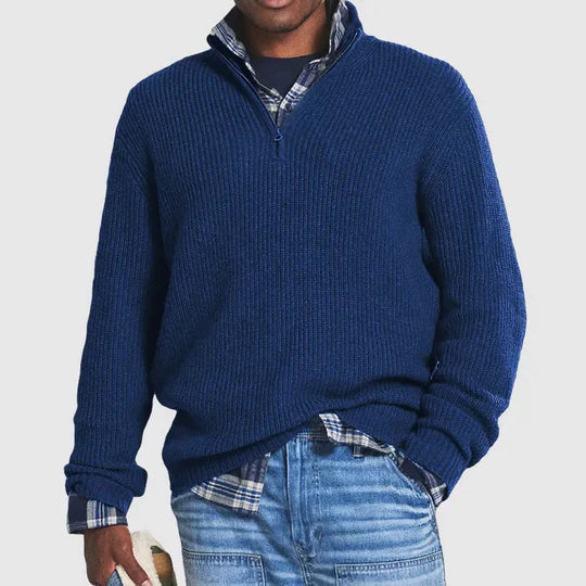 Pull Molleton Élégant pour Homme avec Fermeture Éclair
