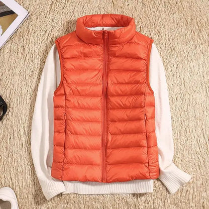Gilet sans manches doux et féminin rose pastel