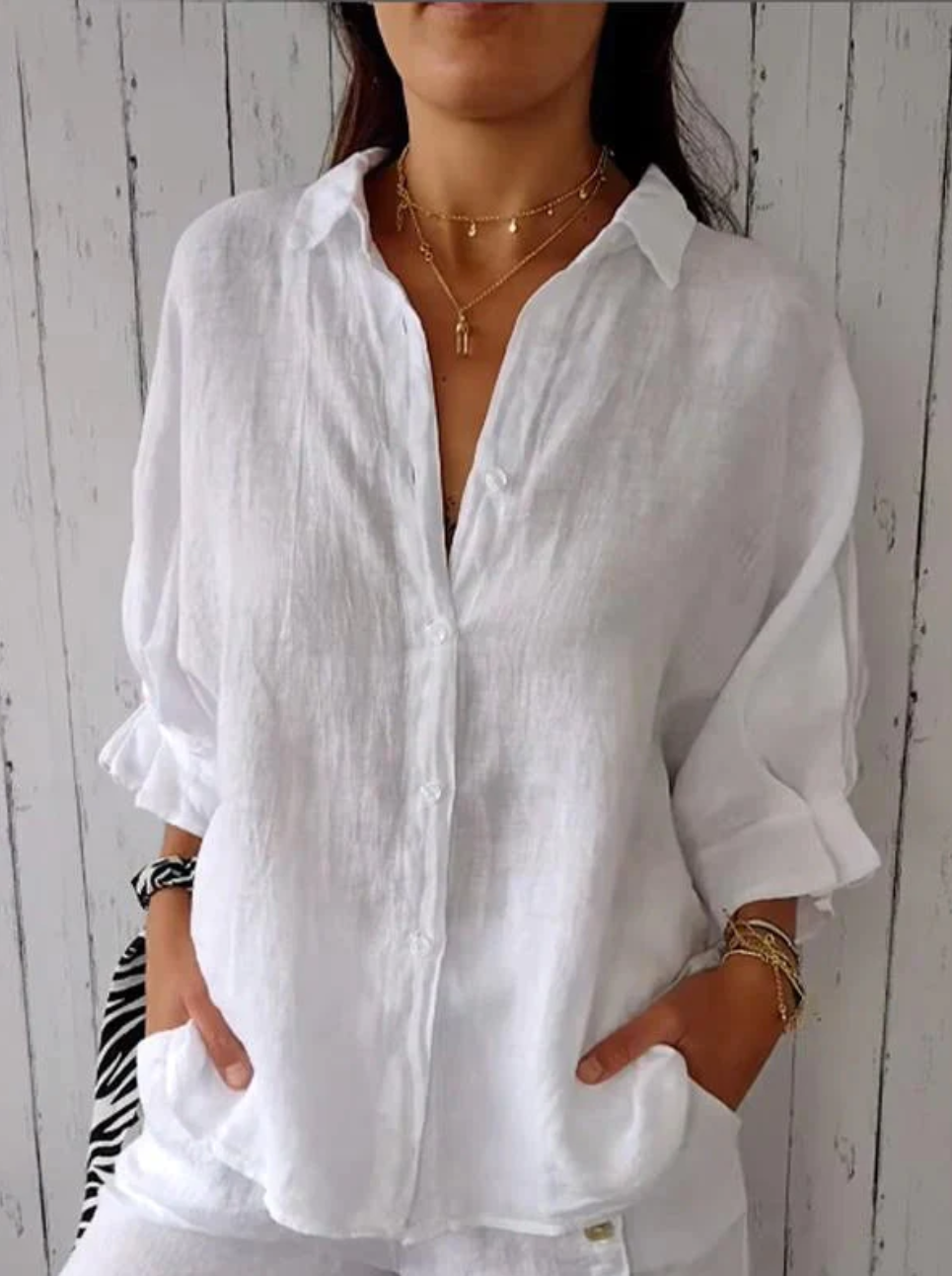 Blouse Femme en Polyester Doux et Confortable