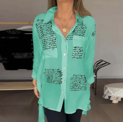 Blouse Femme Élégante en Coton Blanc Respirant